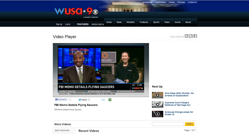 WUSA CBS News 9 and UFOdc.com